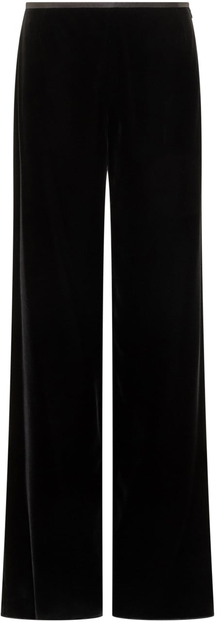 Emporio Armani Emporio Armani Pantaloni a Gamba Larga in Velluto Zwart