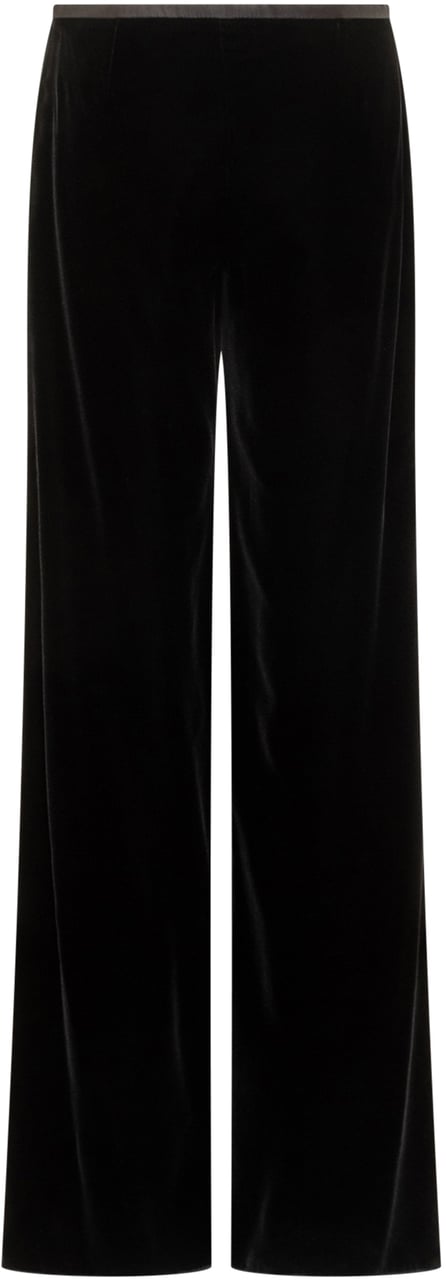 Emporio Armani Emporio Armani Pantaloni a Gamba Larga in Velluto Zwart