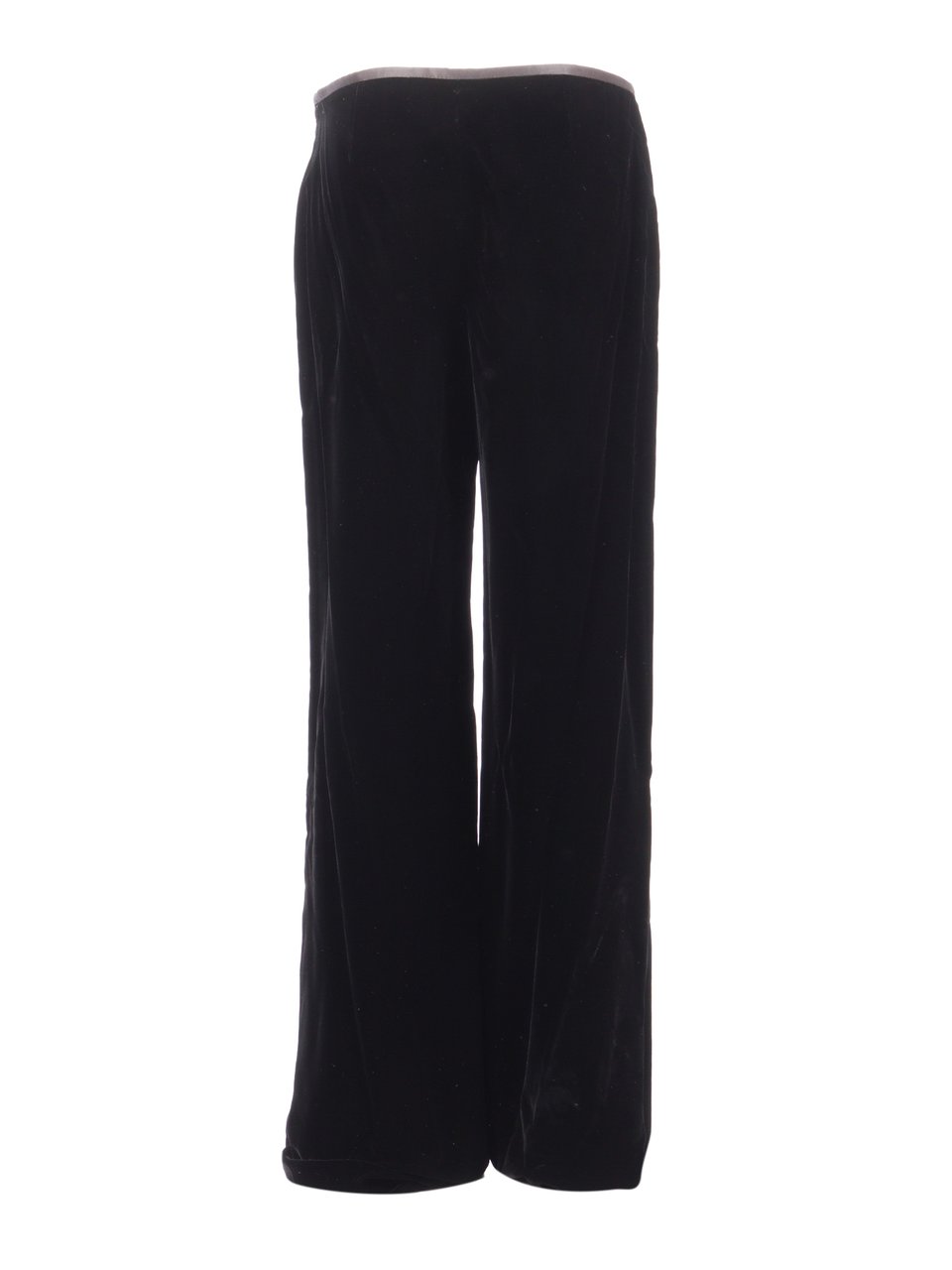 Emporio Armani Wide-Leg Trousers with Smooth Flowing Fabric Zwart