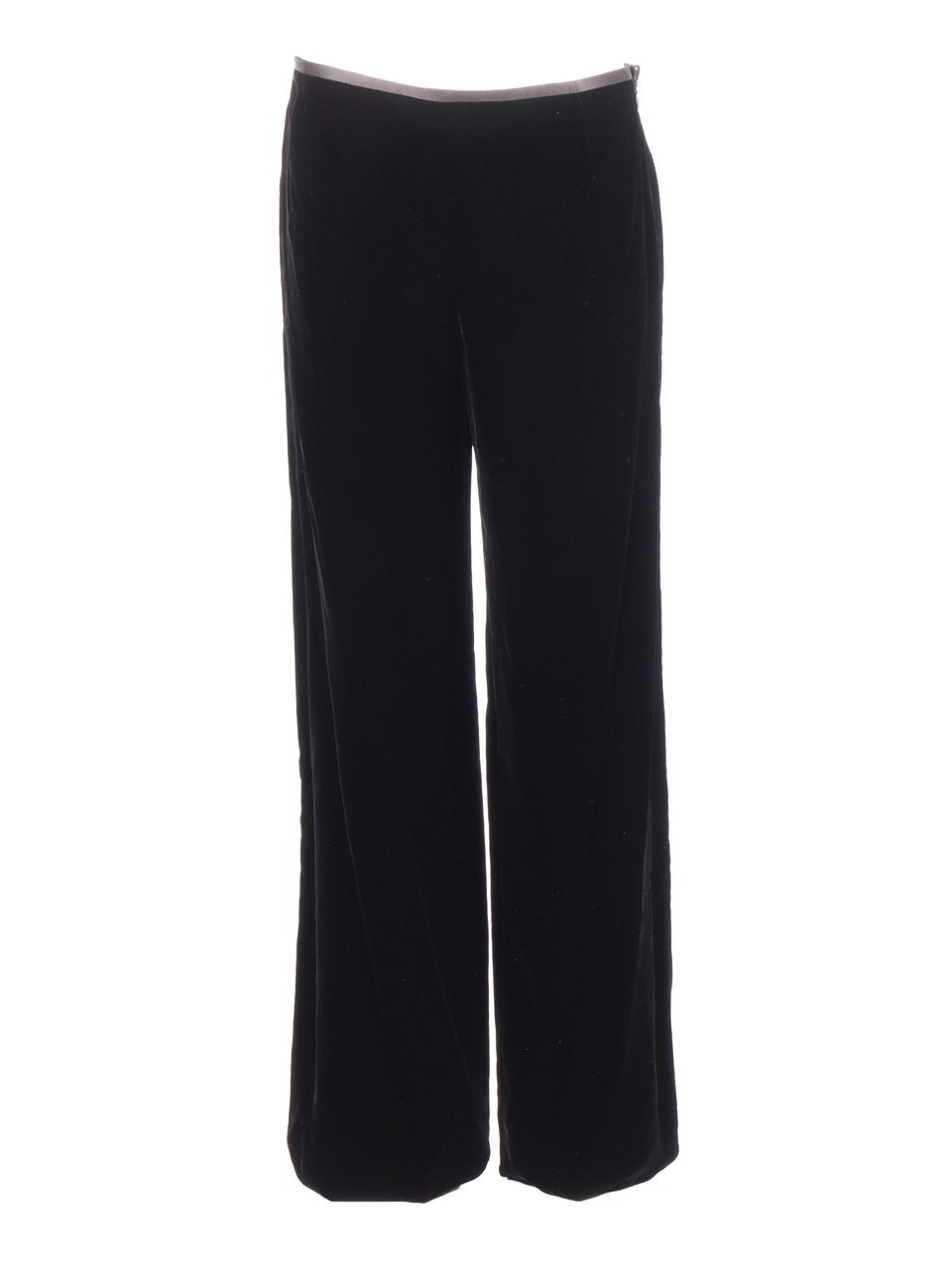 Emporio Armani Wide-Leg Trousers with Smooth Flowing Fabric Zwart