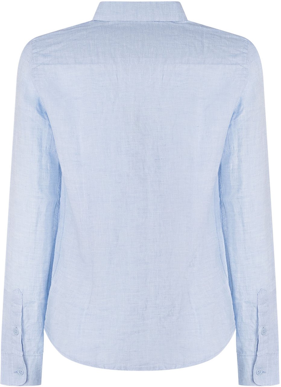 Emporio Armani Camicia con Bottoni Lichtblauw