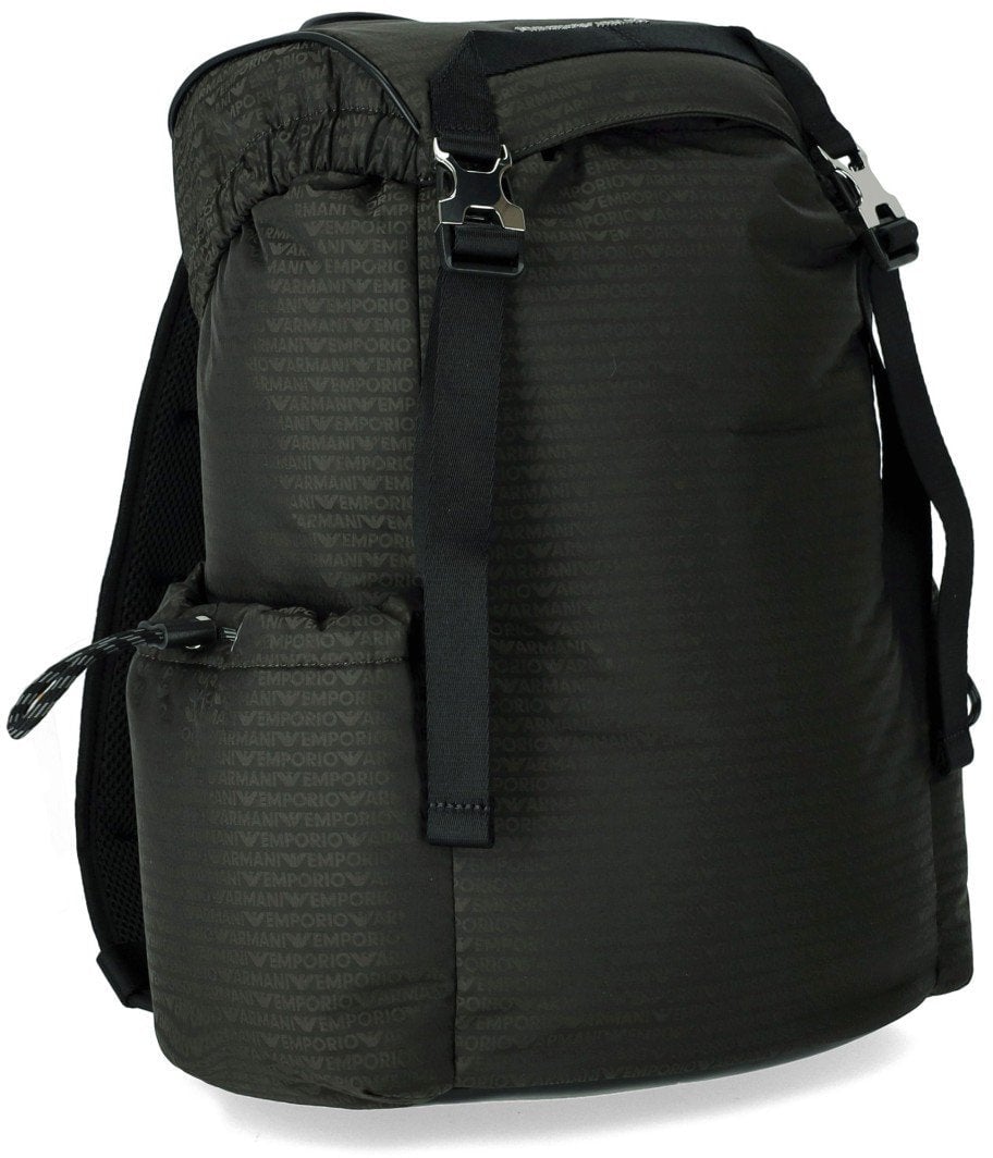 Emporio Armani EMPORIO ARMANI MONOGRAM MILITARY BACKPACK Groen