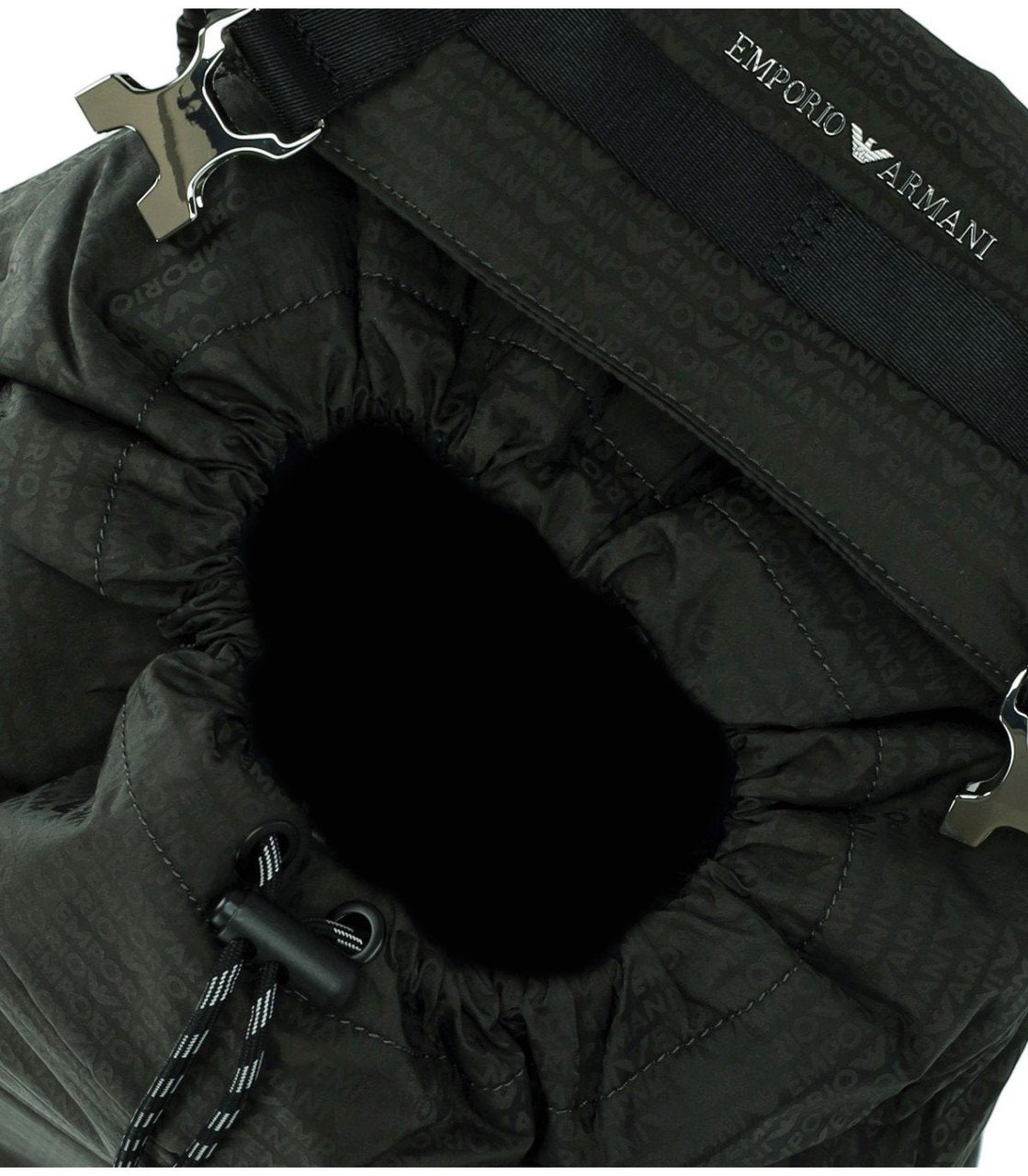 Emporio Armani EMPORIO ARMANI MONOGRAM MILITARY BACKPACK Groen