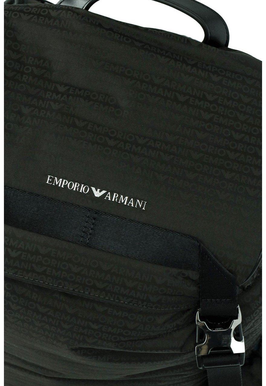 Emporio Armani EMPORIO ARMANI MONOGRAM MILITARY BACKPACK Groen