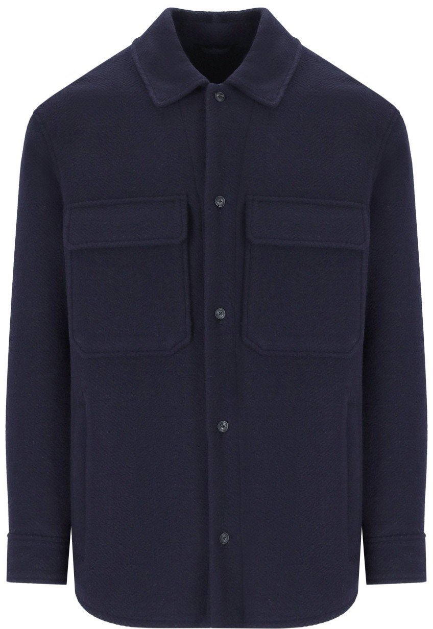 Emporio Armani EMPORIO ARMANI NAVY WOOL JACKET Blauw