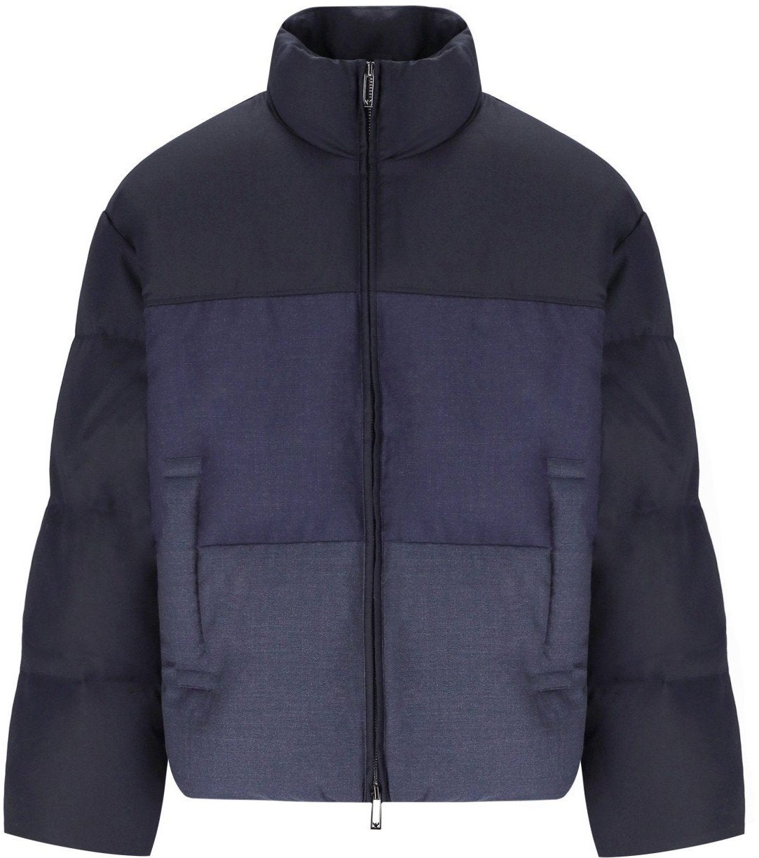 Emporio Armani EMPORIO ARMANI DEGRADÉ PADDED JACKET Blauw