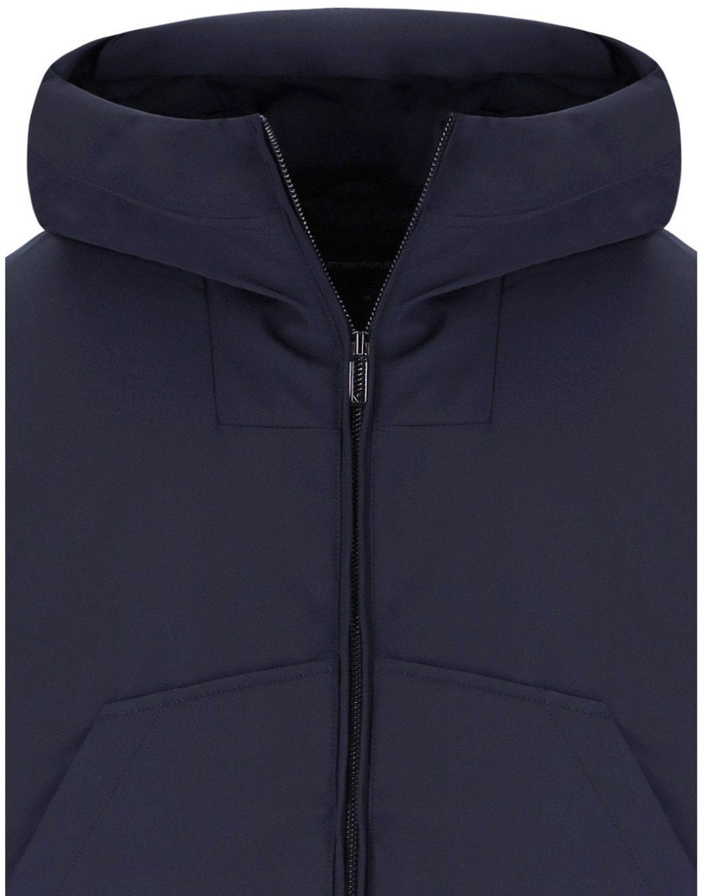Emporio Armani EMPORIO ARMANI NAVY HOODED DOWN JACKET Blauw