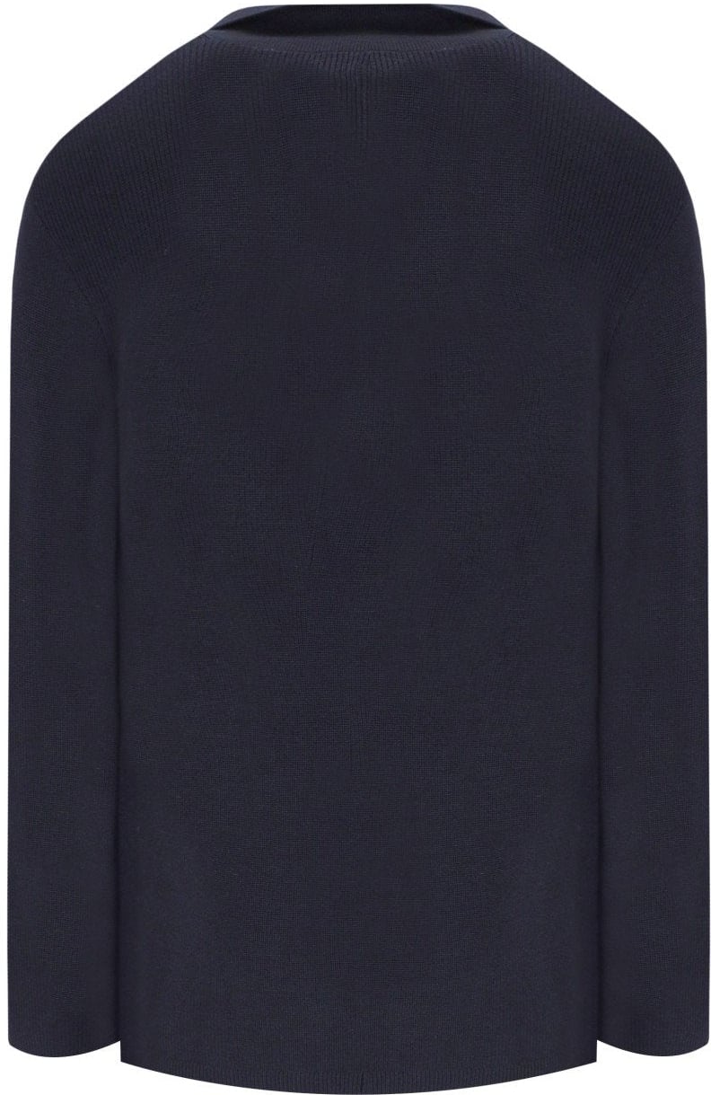 Emporio Armani EMPORIO ARMANI NAVY KNITTED JACKET Blauw