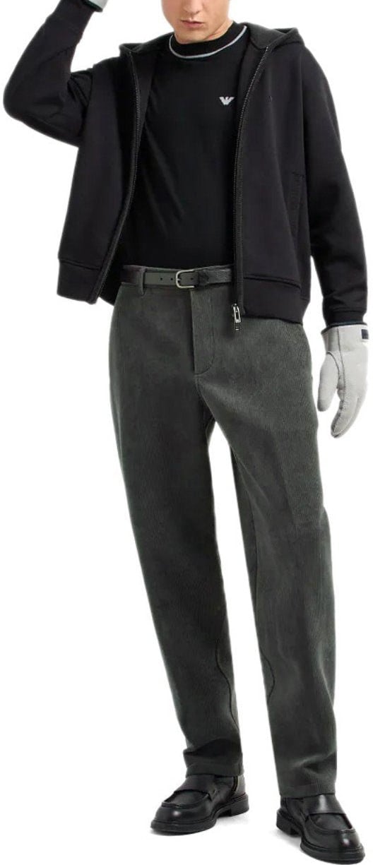Emporio Armani EMPORIO ARMANI RIBBED PANTS Groen
