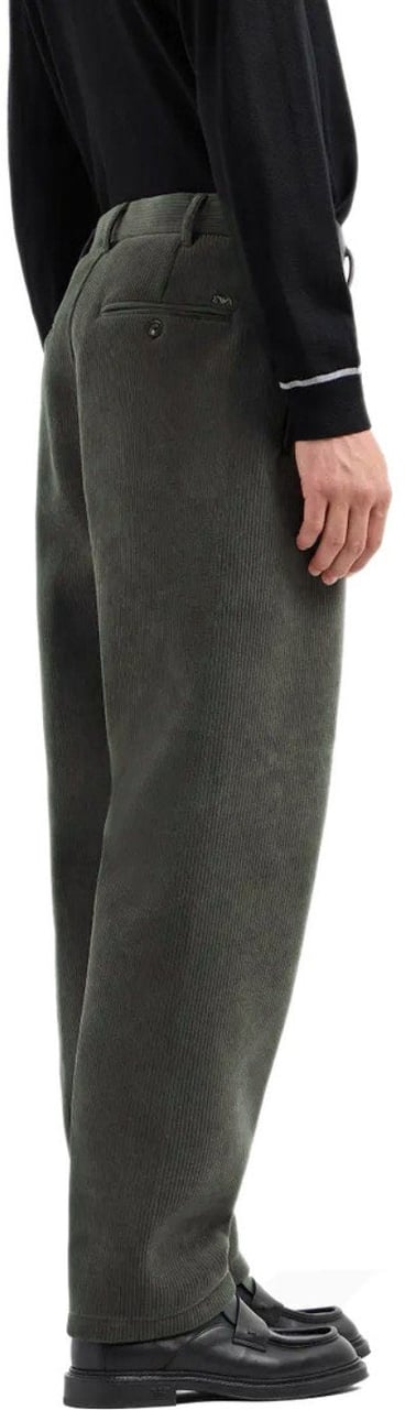 Emporio Armani EMPORIO ARMANI RIBBED PANTS Groen