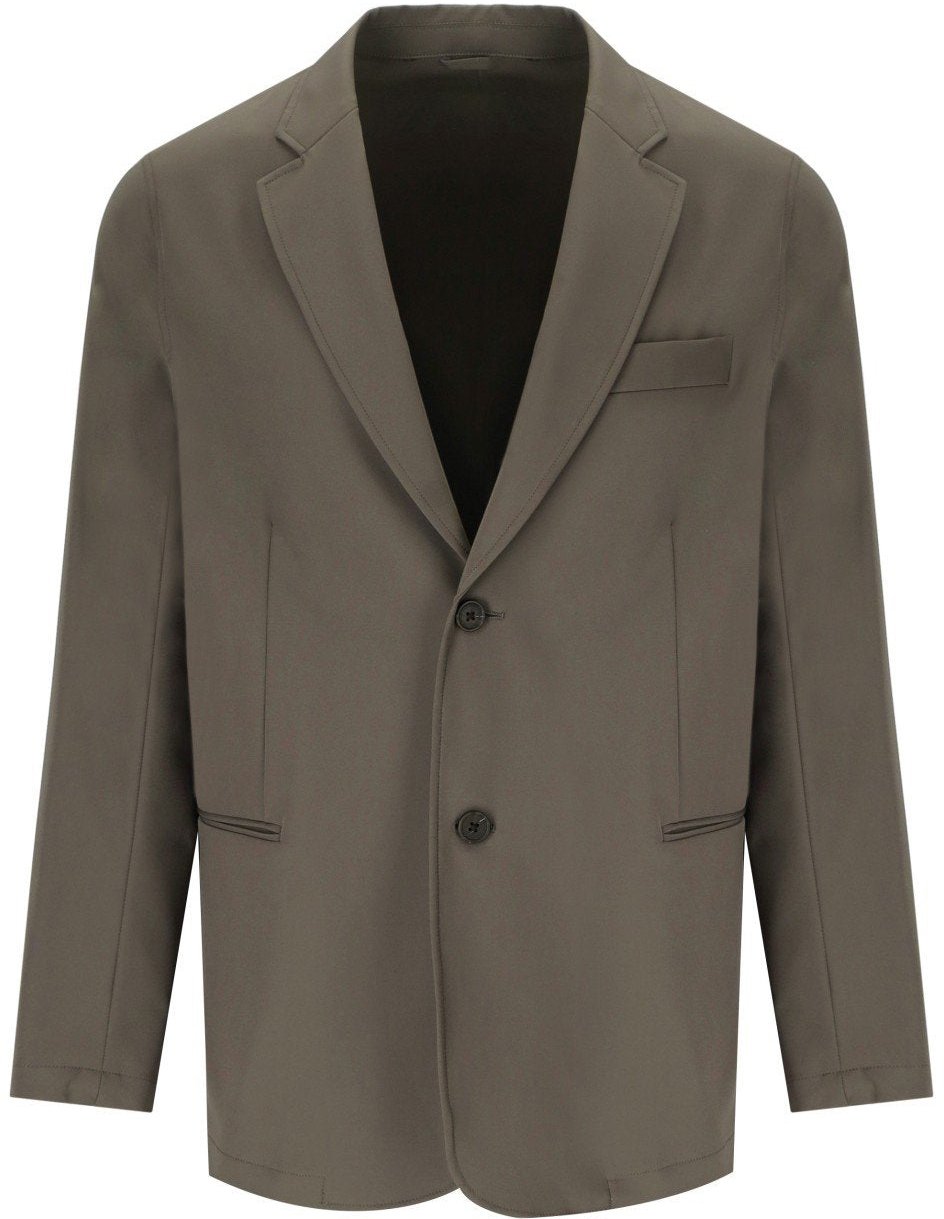 Emporio Armani EMPORIO ARMANI TRAVEL ESSENTIAL SINGLE-BREASTED JACKET Bruin
