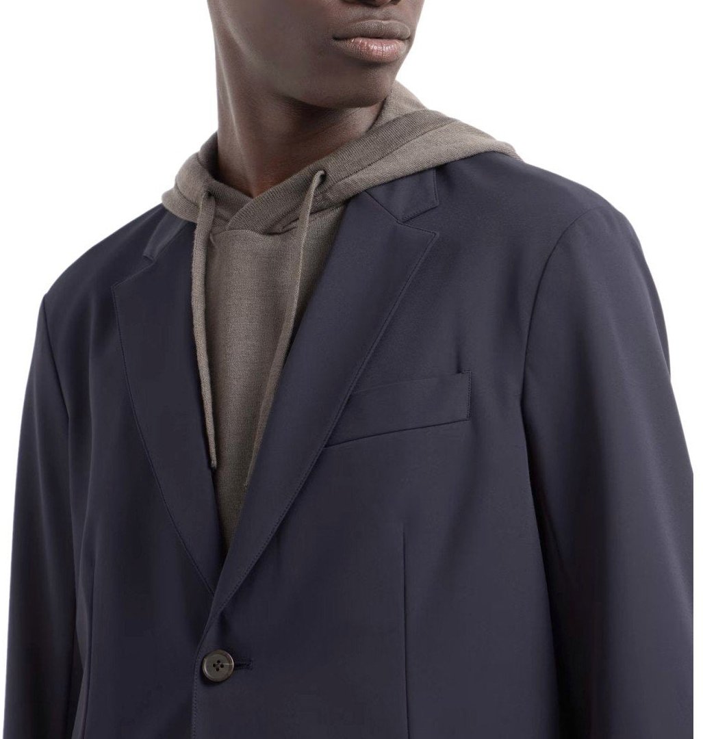 EMPORIO ARMANI SINGLE-BREASTED JACKET Blauw