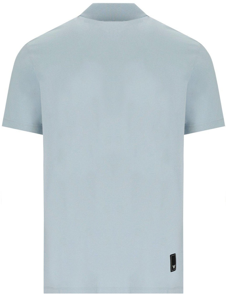 Emporio Armani EMPORIO ARMANI TRAVEL ESSENTIAL LIGHT BLUE POLO SHIRT Lichtblauw