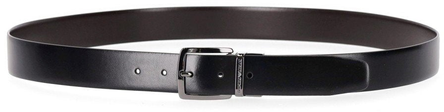 Emporio Armani EMPORIO ARMANI DARK BROWN REVERSIBLE BELT Zwart