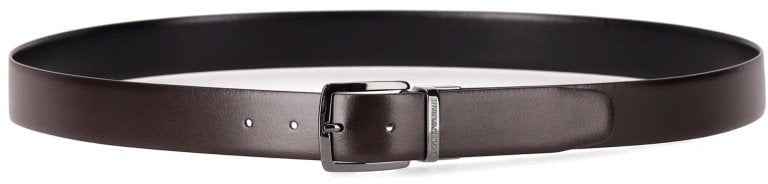 Emporio Armani EMPORIO ARMANI DARK BROWN REVERSIBLE BELT Zwart