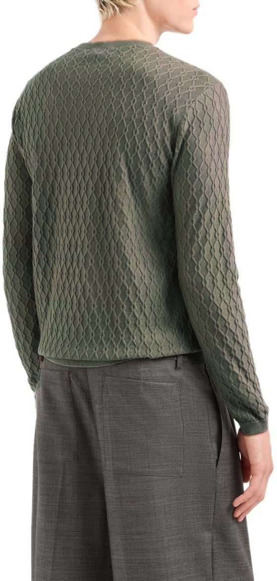 Emporio Armani EMPORIO ARMANI MILITARY CREWNECK SWEATER Groen