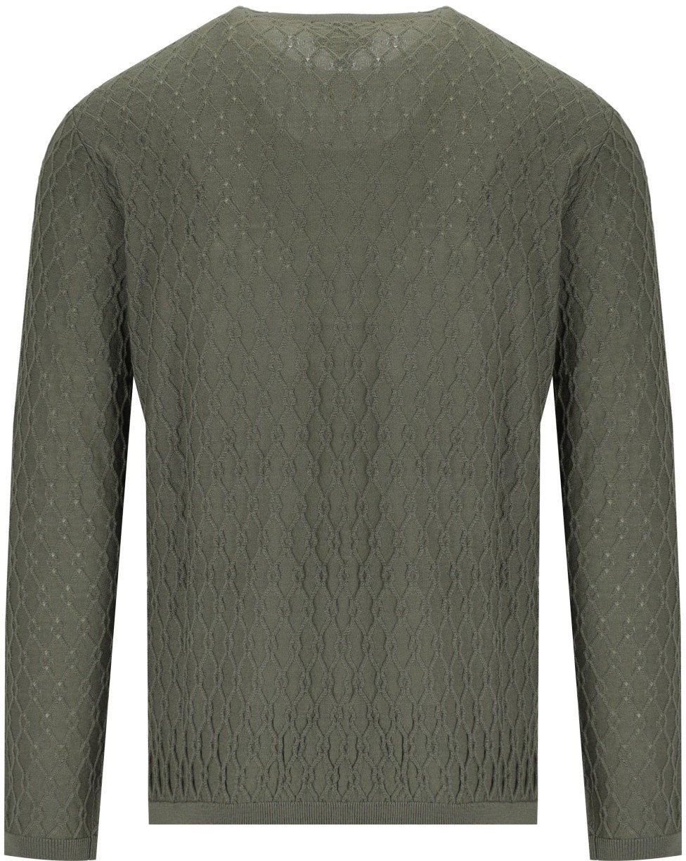 Emporio Armani EMPORIO ARMANI MILITARY CREWNECK SWEATER Groen