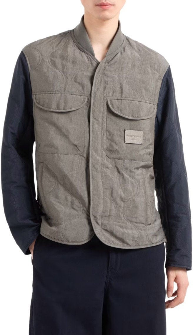 Emporio Armani EMPORIO ARMANI FOREST FOG NAVY BLUE JACKET Groen