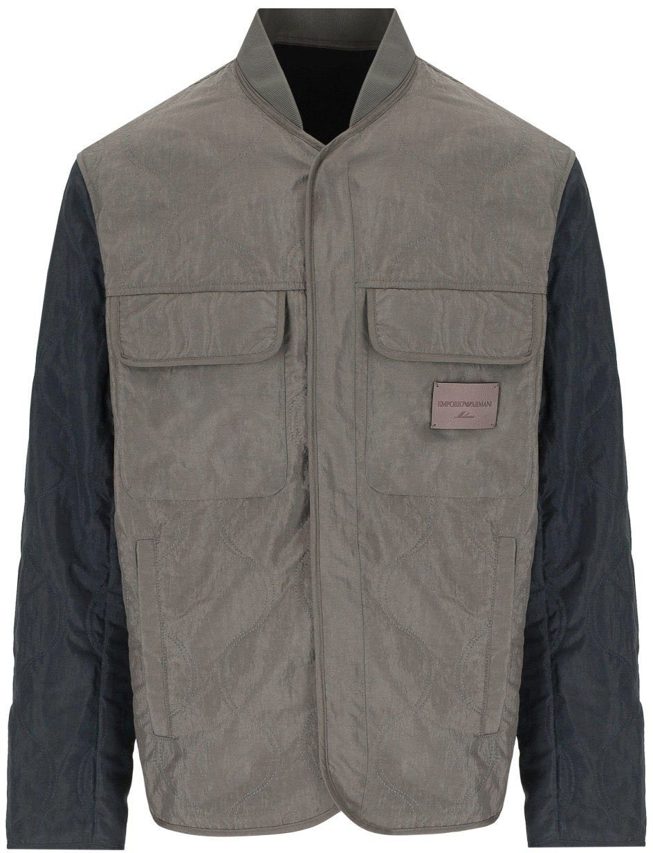 Emporio Armani EMPORIO ARMANI FOREST FOG NAVY BLUE JACKET Groen