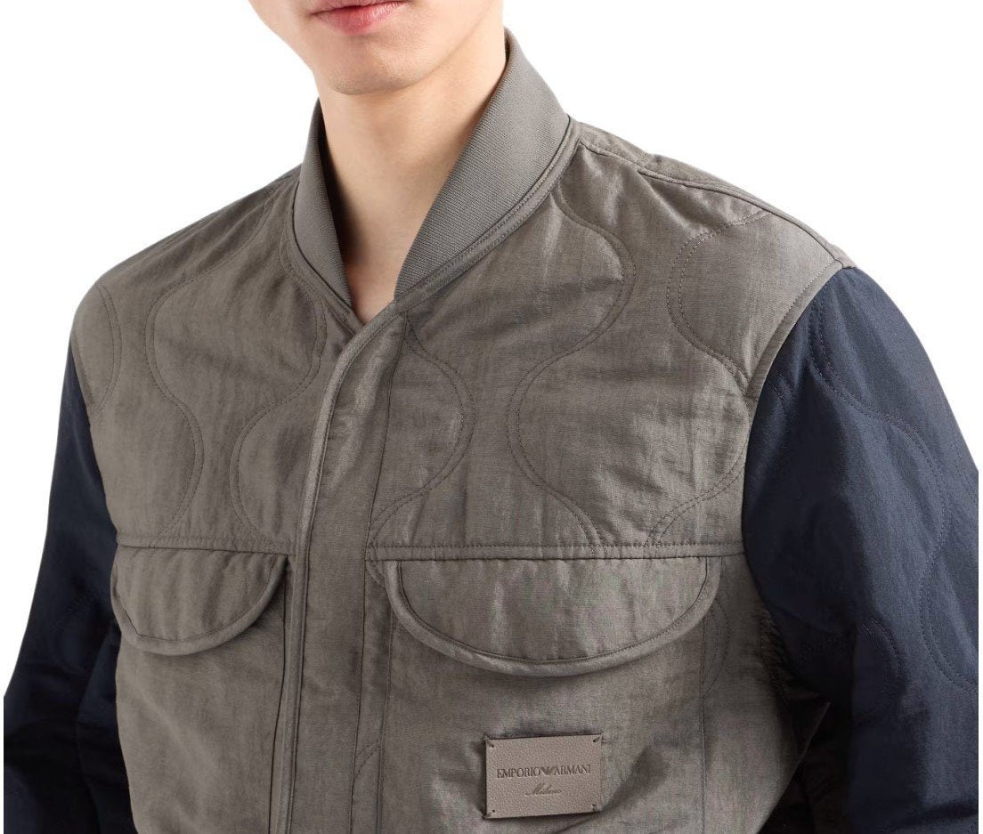 Emporio Armani EMPORIO ARMANI FOREST FOG NAVY BLUE JACKET Groen
