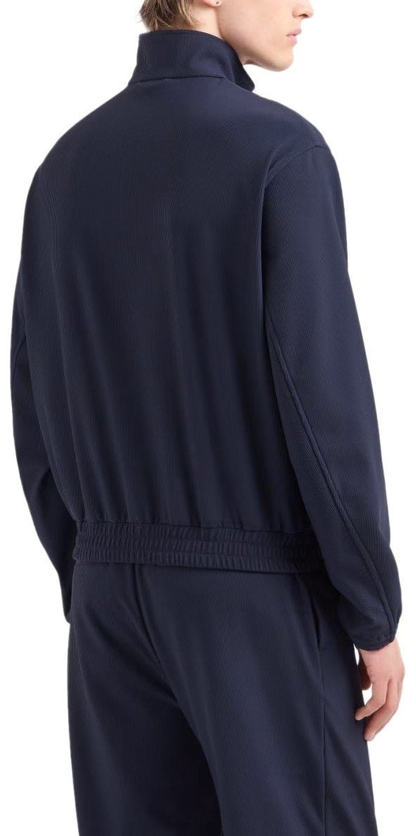 Emporio Armani EMPORIO ARMANI NAVY RIBBED JACKET Blauw