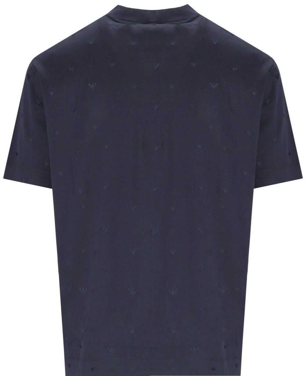 Emporio Armani EMPORIO ARMANI MONOGRAM NAVY T-SHIRT Blauw