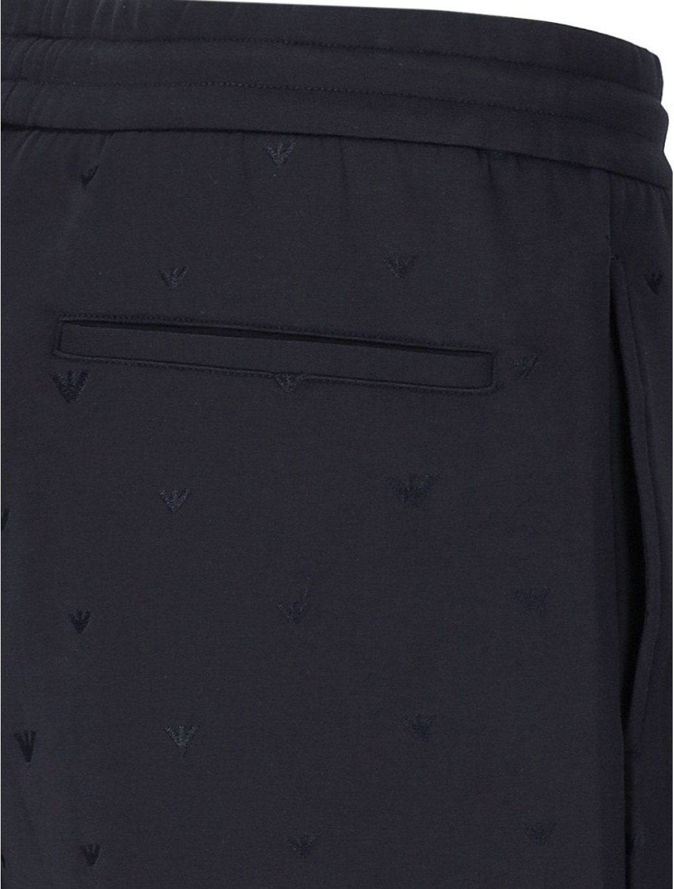 Emporio Armani EMPORIO ARMANI NAVY MONOGRAM BERMUDA SHORTS Blauw