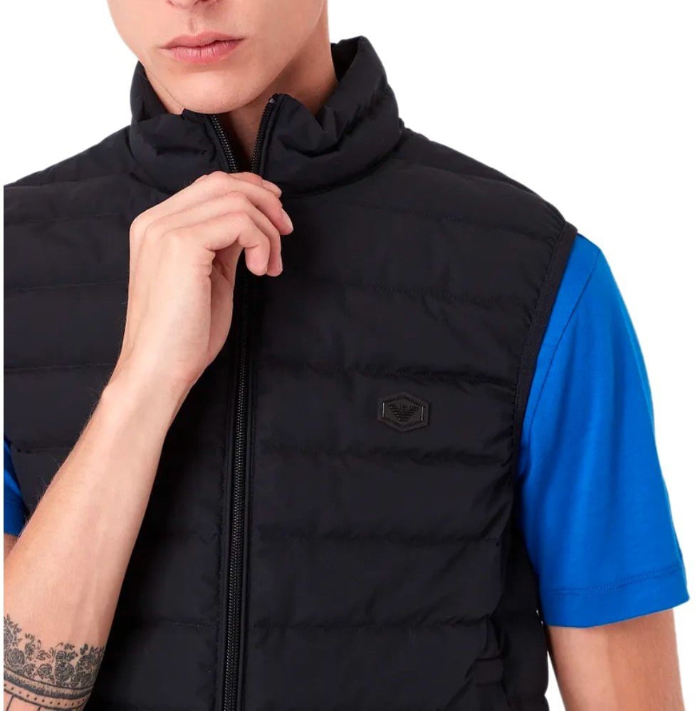 Emporio Armani EMPORIO ARMANI ESSENTIAL NAVY QUILTED VEST Blauw