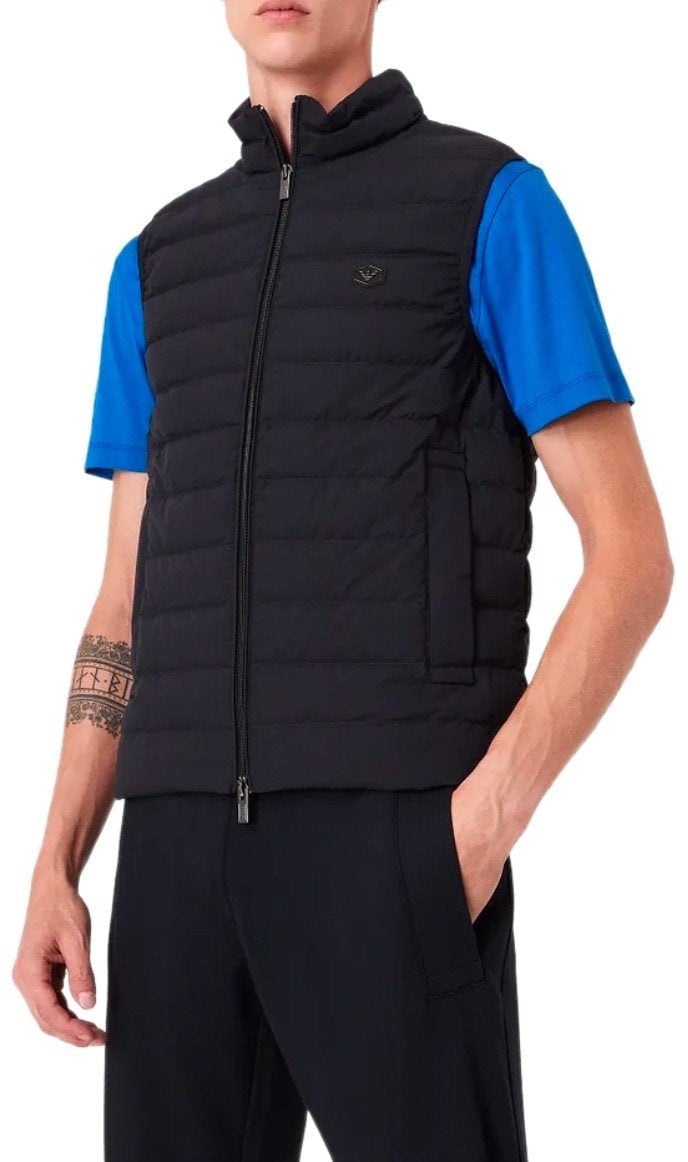 Emporio Armani EMPORIO ARMANI ESSENTIAL NAVY QUILTED VEST Blauw