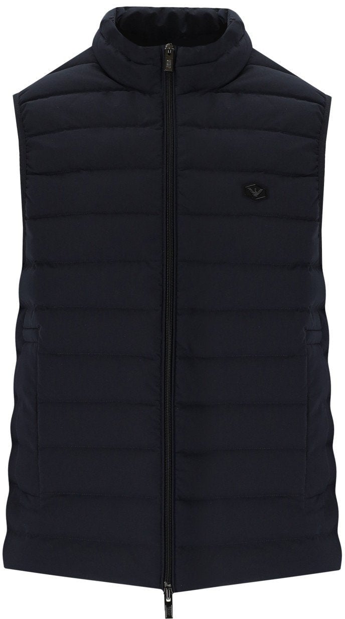 Emporio Armani EMPORIO ARMANI ESSENTIAL NAVY QUILTED VEST Blauw