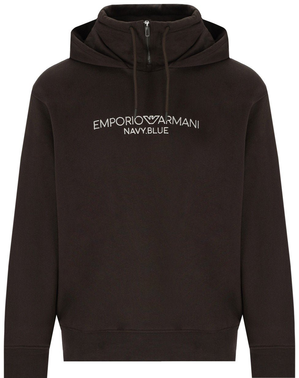 Emporio Armani EMPORIO ARMANI LOGOED HOODIE Bruin