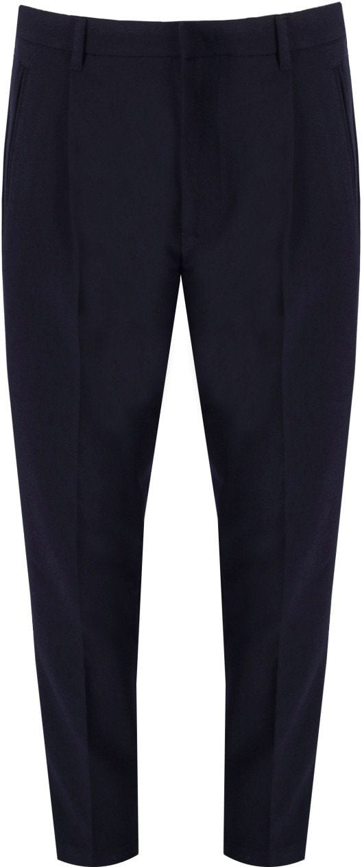 Emporio Armani EMPORIO ARMANI NAVY VISCOSE BLEND PANTS Blauw