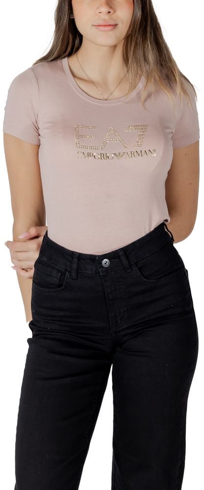 Emporio Armani EA7 Emporio Armani Pink Modal T-Shirt Roze