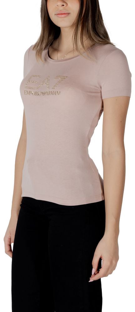 Emporio Armani EA7 Emporio Armani Pink Modal T-Shirt Roze