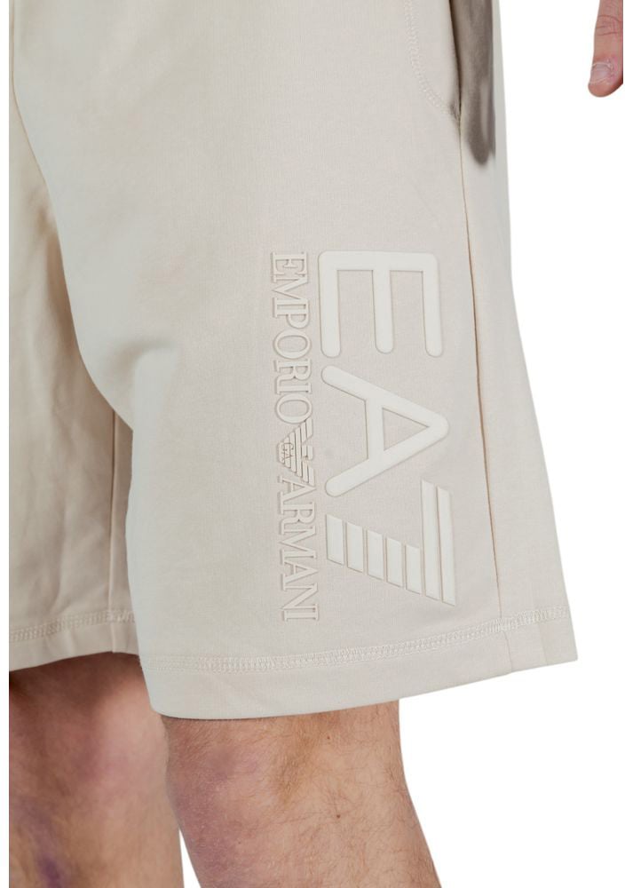 Emporio Armani EA7 Emporio Armani Beige Cotton Bermuda Shorts Beige