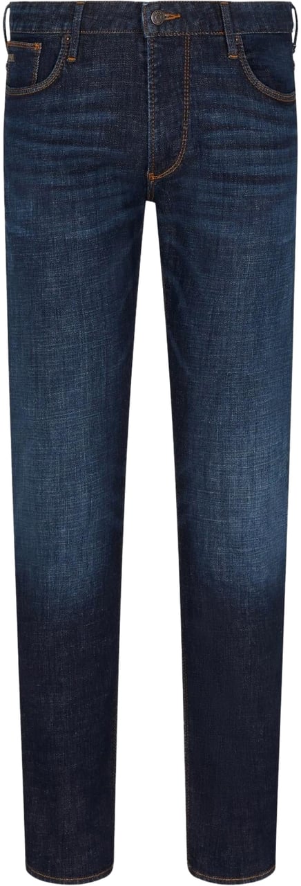 Emporio Armani Heren Slim-fit Jeans Blauw Groen