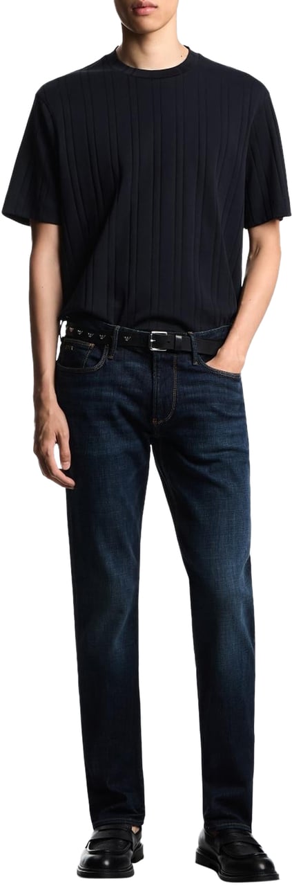 Emporio Armani Heren Slim-fit Jeans Blauw Groen