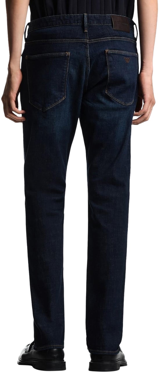 Emporio Armani Heren Slim-fit Jeans Blauw Groen