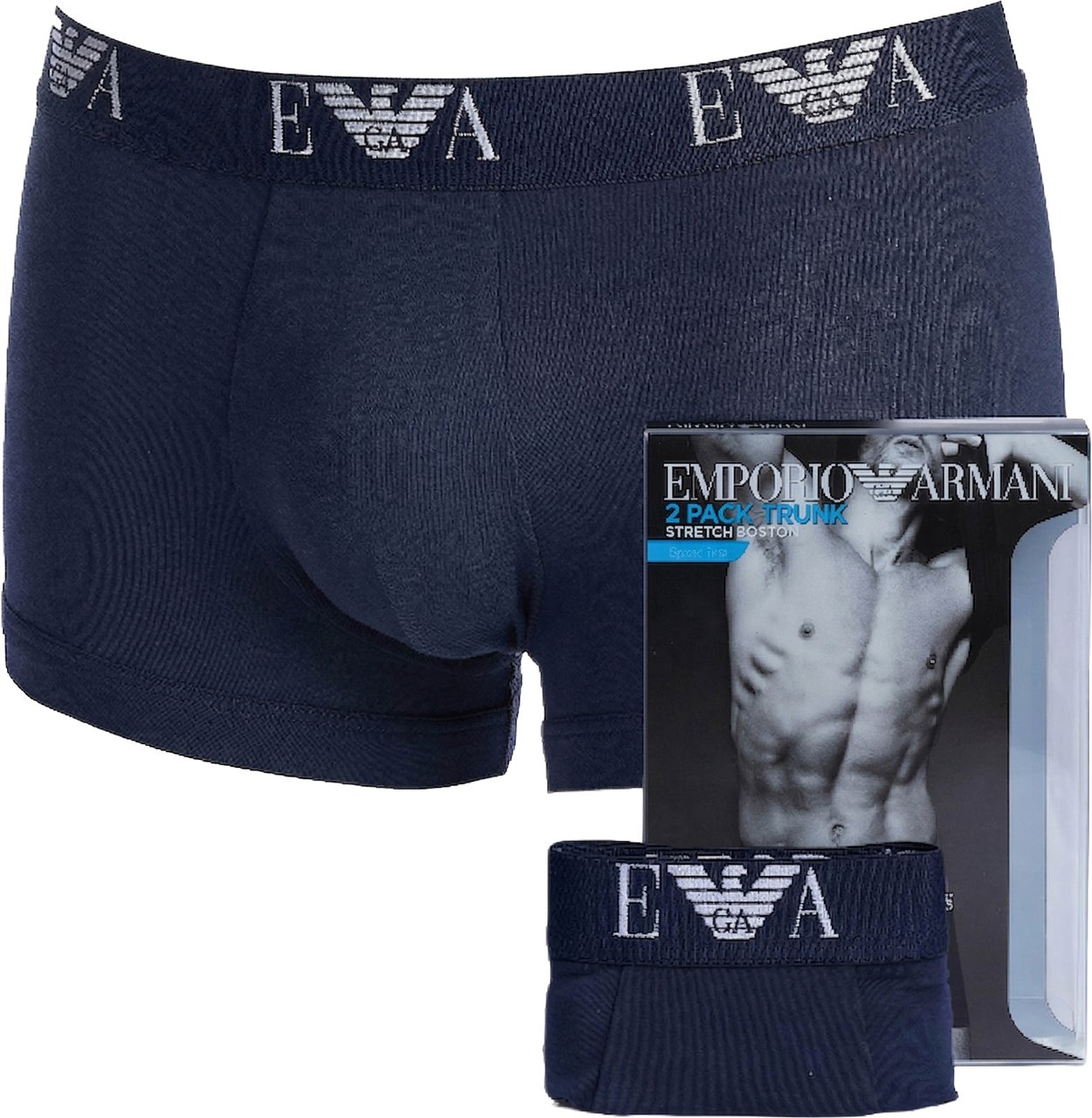 Emporio Armani Boxershorts Zweierpack schwarz Zwart