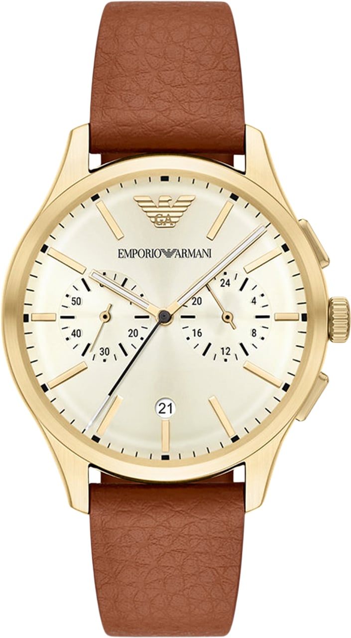 Emporio Armani - Horloge - Crème Neutraal