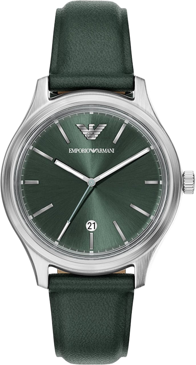 Emporio Armani - Horloge - Donkergroen Divers