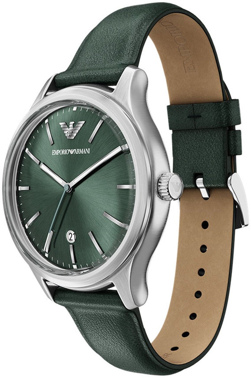 Emporio Armani - Horloge - Donkergroen Divers