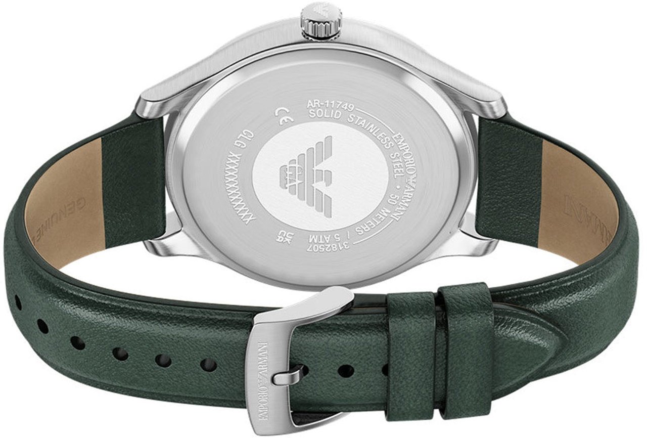 Emporio Armani - Horloge - Donkergroen Divers