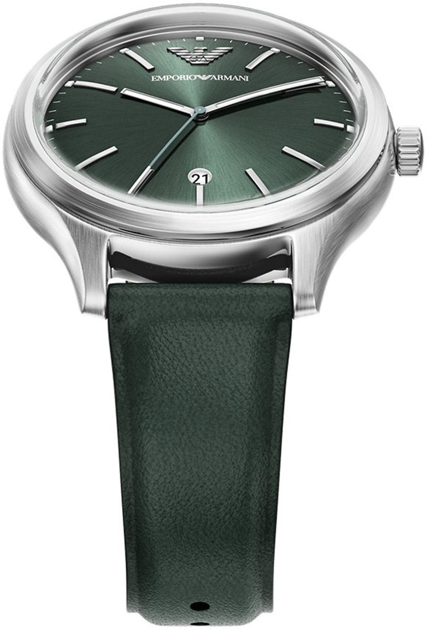 Emporio Armani - Horloge - Donkergroen Divers