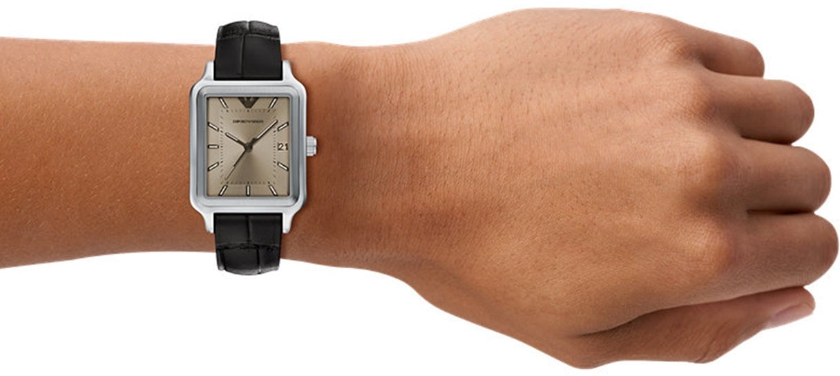 Emporio Armani - Horloge - Taupe Zilver