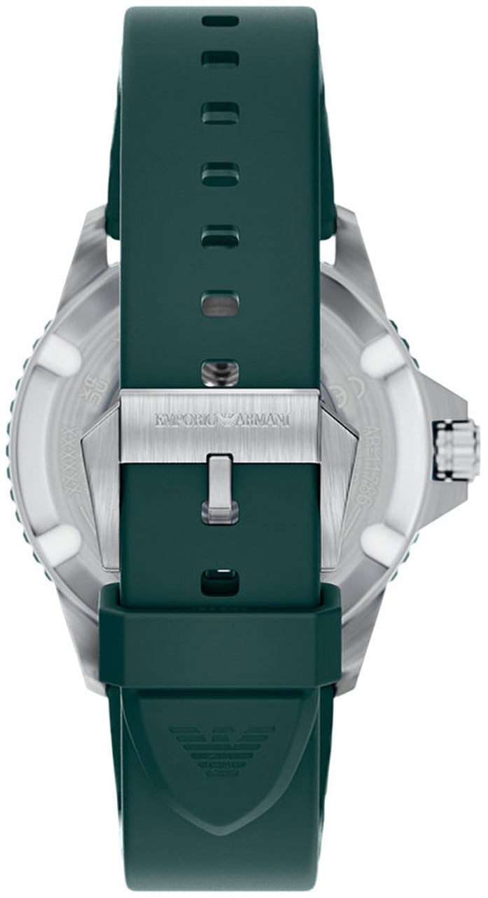 Emporio Armani - Horloge - Donkergroen Divers
