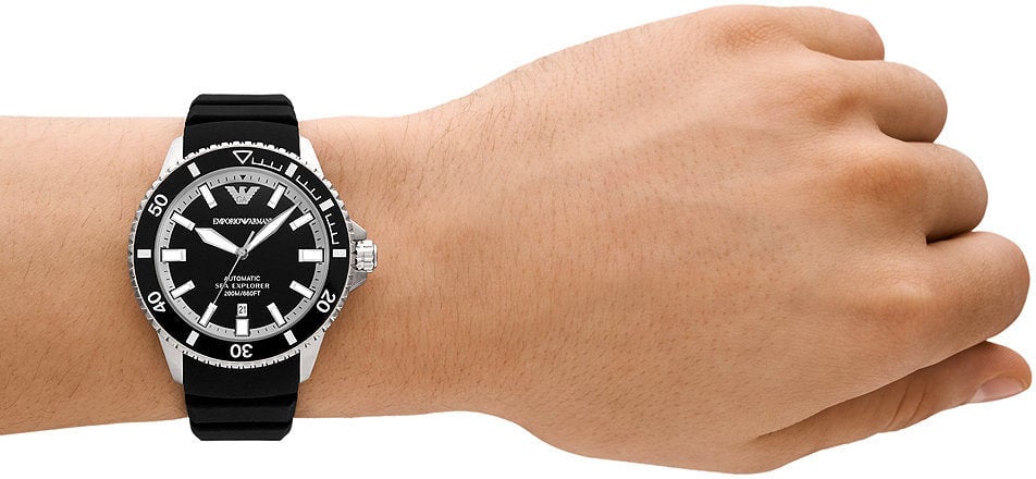 Emporio Armani - Horloge - Bruin Zilver