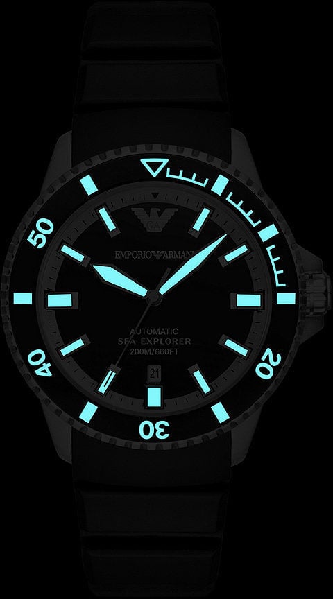 Emporio Armani - Horloge - Bruin Zilver