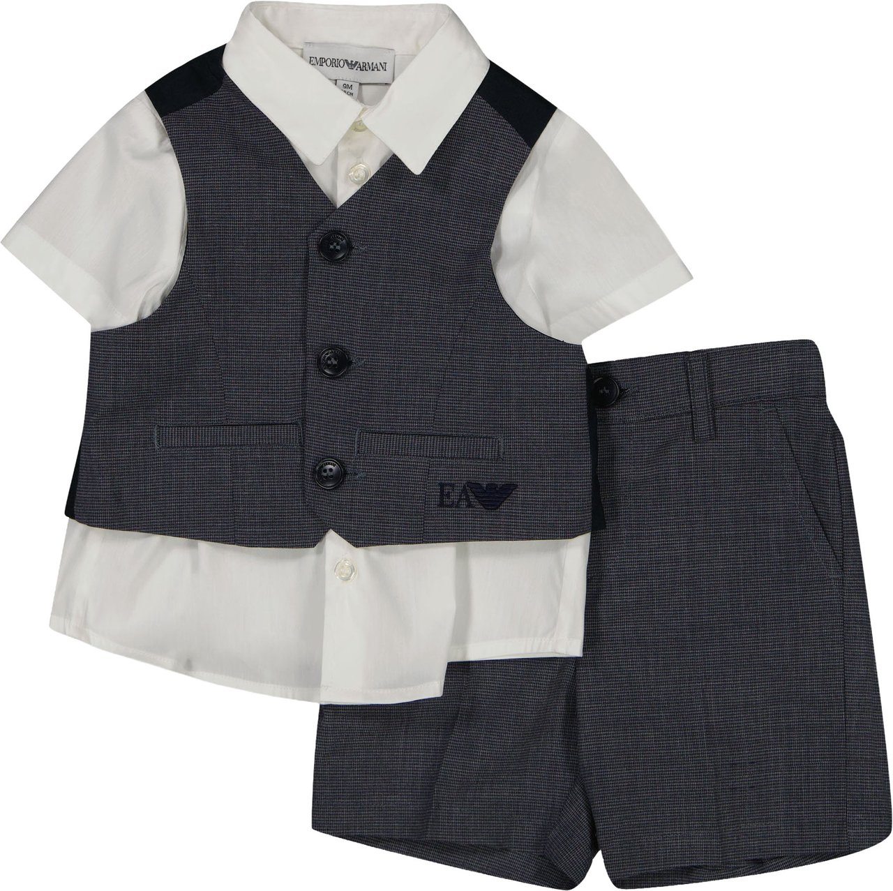 Emporio Armani Armani Baby Jongens Setje In Navy Blauw