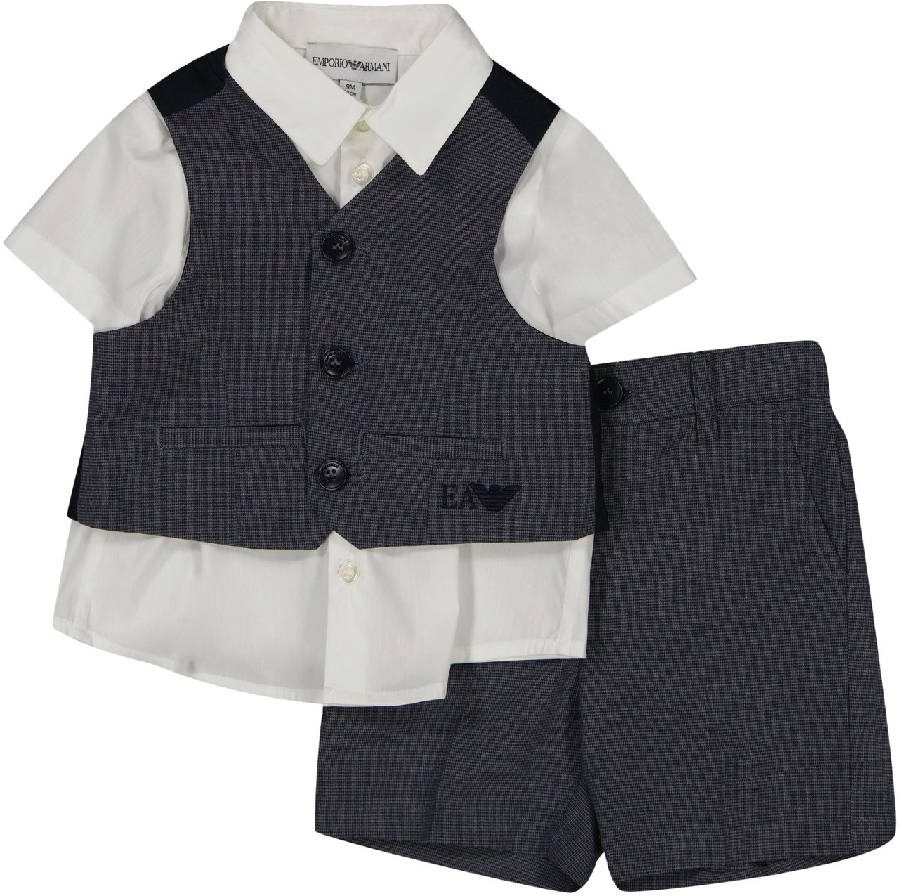 Emporio Armani Armani Baby Jongens Setje In Navy Blauw